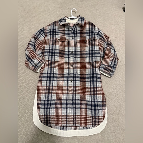 Zara Multicolor Plaid Teddy Jacket Button Down Y2k Cottagecor - Picture 8 of 10